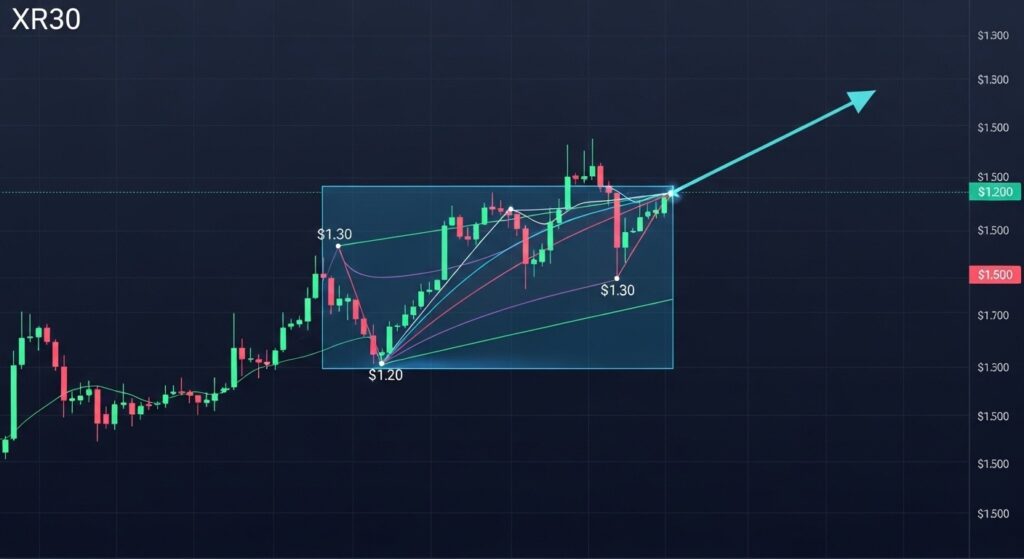 InfoCryptofr   XRP Forme un Pattern Gartley à 130 $  Rebond en Vue 