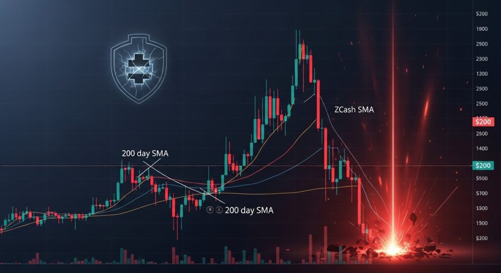 InfoCryptofr   Zcash va t il seffondrer à 200 $ 