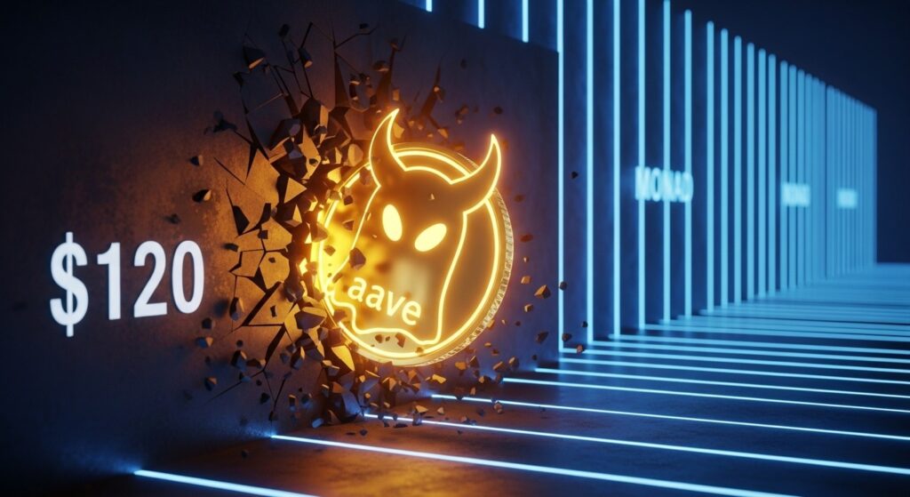 InfoCryptofr   Aave Teste Résistance Avant Vote Monad