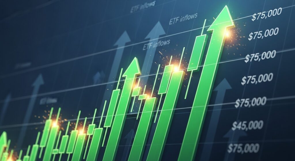 InfoCryptofr   Bitcoin atteint un sommet de 6 semaines