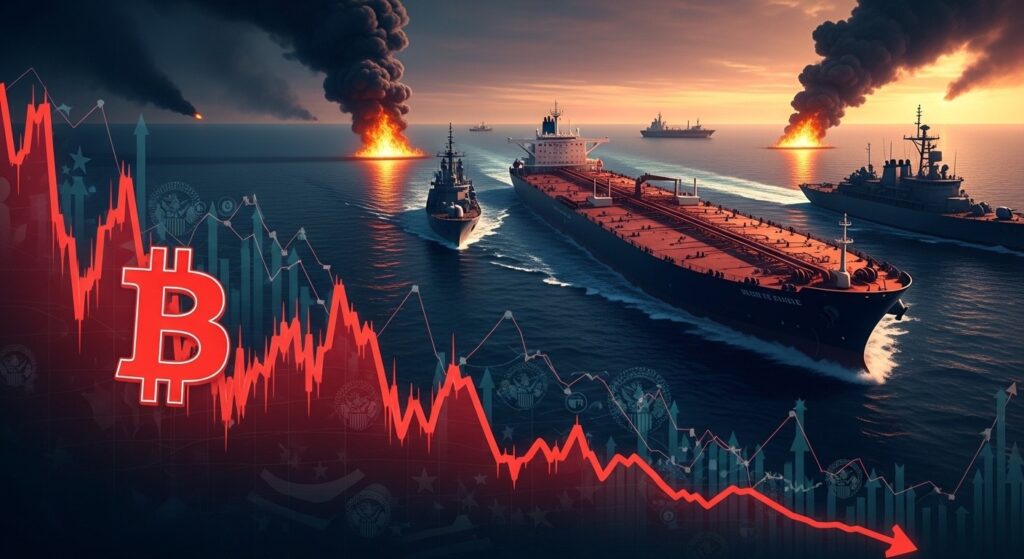 InfoCryptofr   Bitcoin Chute à 72 300 $  Conflit Hormuz et Inflation