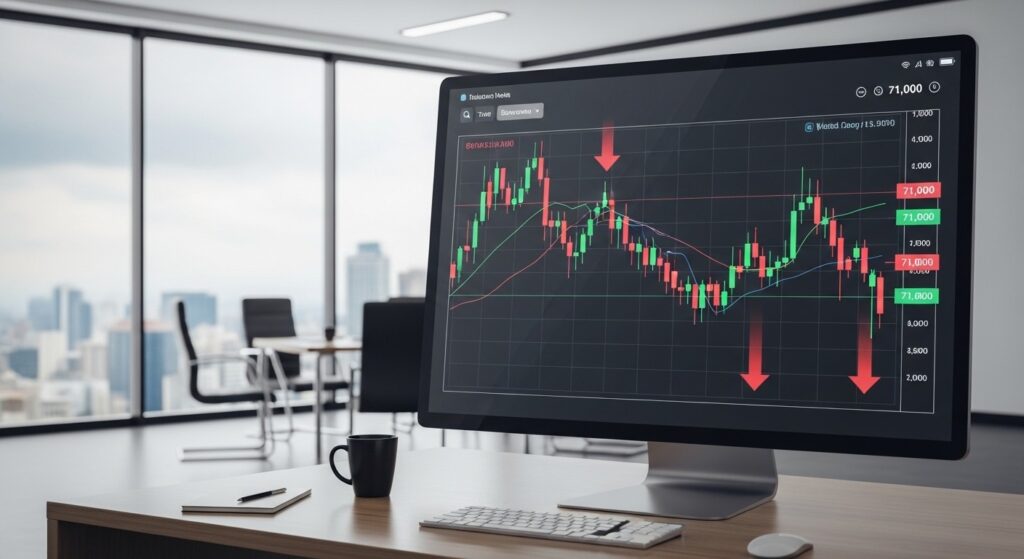 InfoCryptofr   Bitcoin Chute Sous 71 000 $  Powell et Choc Pétrolier Iranien