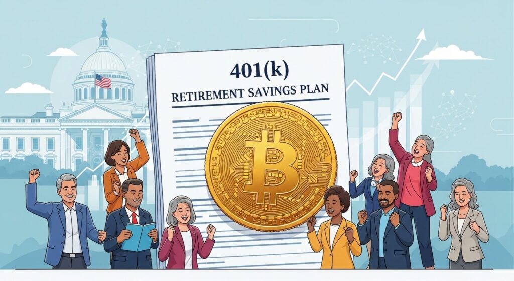 InfoCryptofr   Bitcoin dans les 401k  Maison Blanche Approves Règle Historique