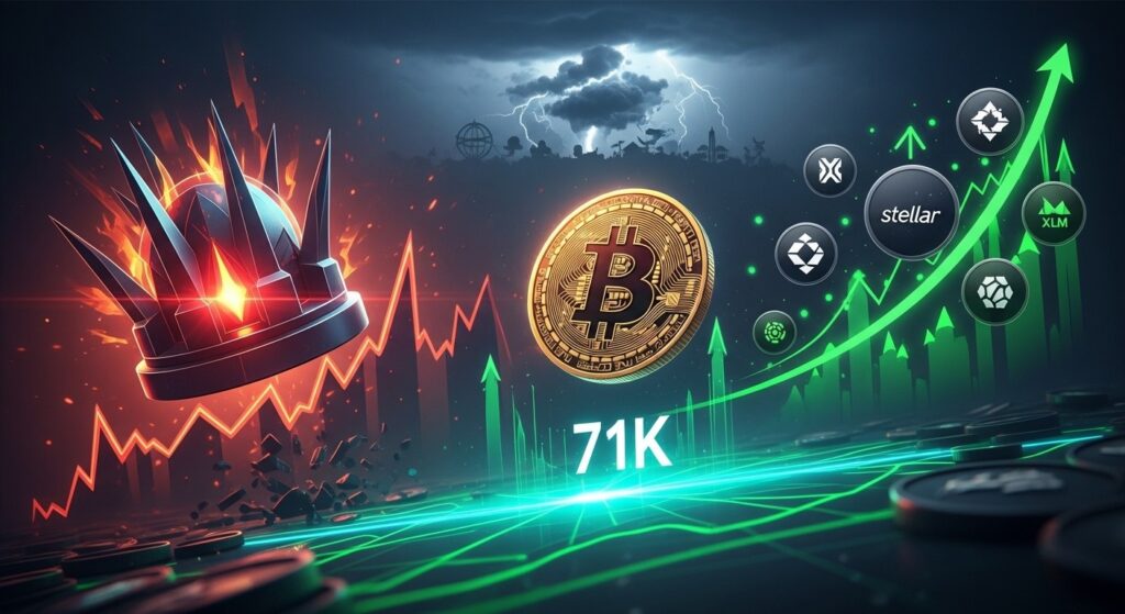 InfoCryptofr   Bitcoin Revient à 71K  SIREN Rebondit et XLM Domine