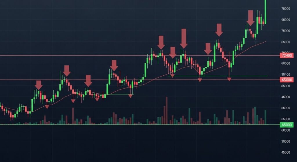 InfoCryptofr   Bitcoin stagne  pourquoi les 65 000 $ sont menacés