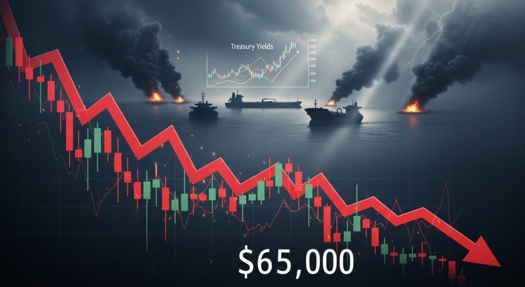 InfoCryptofr   Bitcoin vers 65 000 $  Analyse des risques baissiers