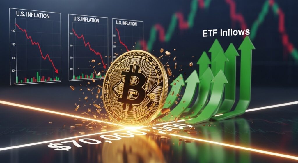 InfoCryptofr   Bitcoin vers 80 000 $ avec inflation US en baisse 