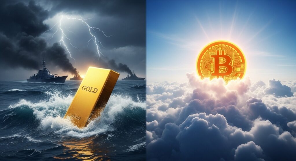 InfoCryptofr   Bitcoin vs Or  Le Vainqueur du Chaos Mondial 