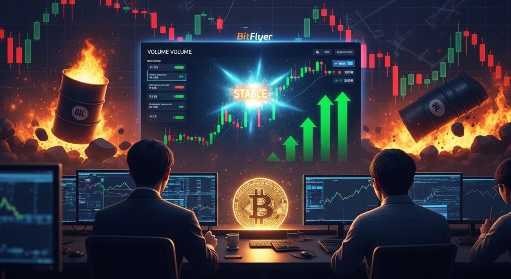 InfoCryptofr   Bitflyer  Volume Trading +200 sur Fond de Crise Pétrolière