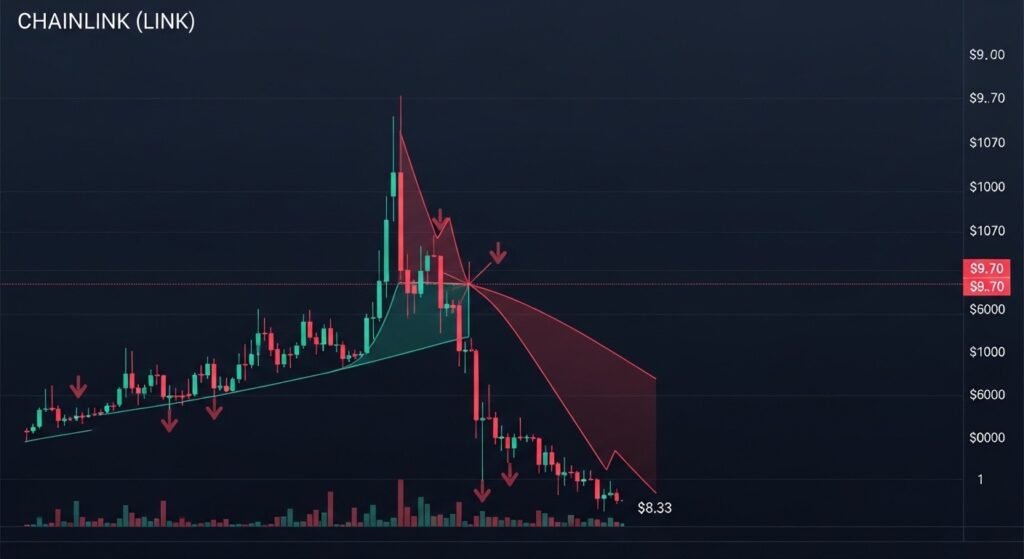 InfoCryptofr   Chainlink  Le Bearish SFP Pèse sur LINK à 833 $