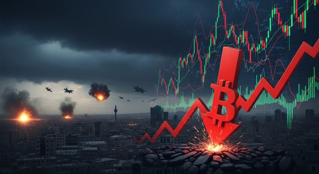 InfoCryptofr   Conflit Israël USA Iran  Bitcoin en Chute Libre