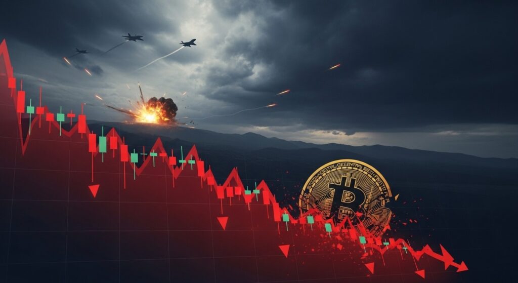 InfoCryptofr   Crash Crypto sAggrave Après les Frappes Iran