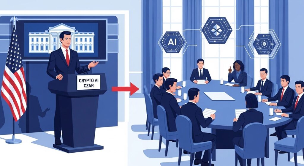 InfoCryptofr   David Sacks Quitte son Rôle de Czar et Intègre le Conseil Tech de la Maison Blanche