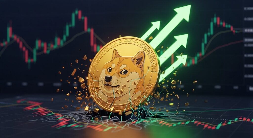 InfoCryptofr   Dogecoin  Pattern Rare Annonce +50 Malgré lETF