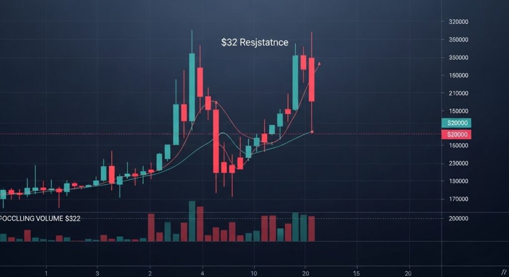 InfoCryptofr   Hyperliquid Coin  Stagnation à 32$ et Signaux de Faiblesse
