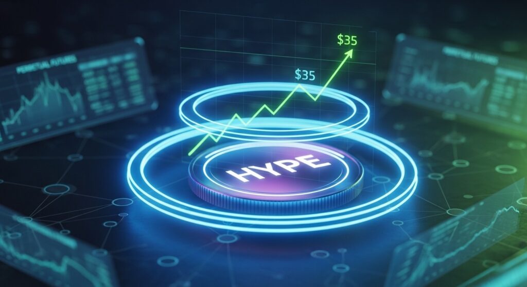 InfoCryptofr   Hyperliquid vise 35 $ avec resserrement Bollinger