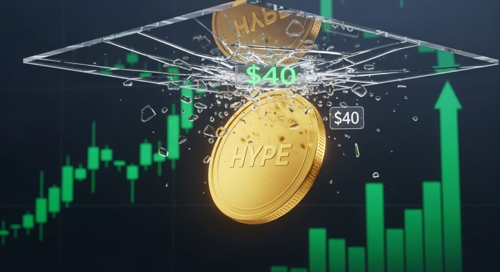 InfoCryptofr   Hyperliquid vise les 40 $  signaux haussiers forts