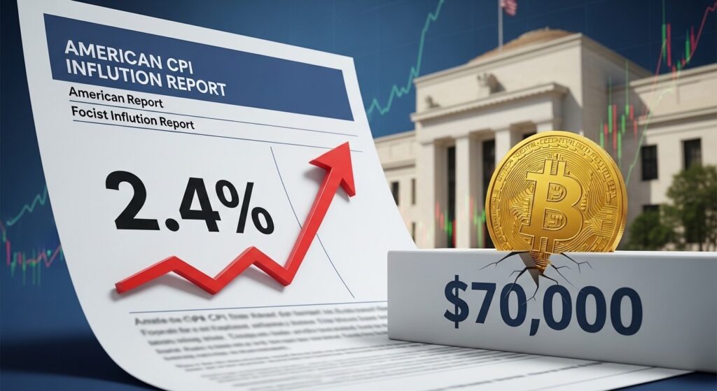InfoCryptofr   Inflation CPI US à 24  Bitcoin Vers les 71 000 $ 