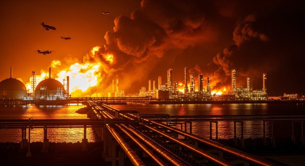 InfoCryptofr   Iran Frappe le Golfe  Pétrole à 110$ et Crypto en Chute