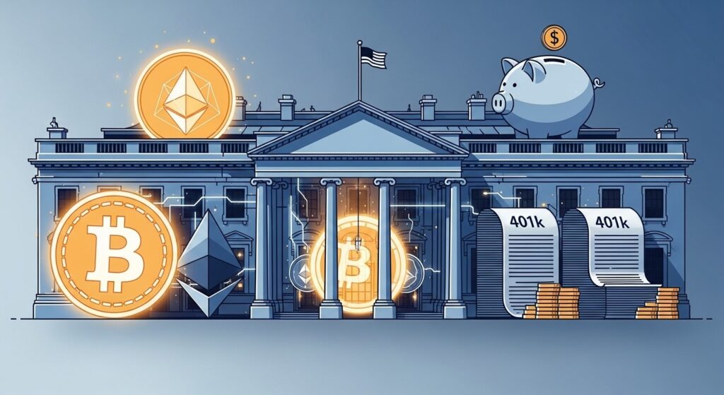 InfoCryptofr   La Maison Blanche Ouvre la Porte du Crypto aux 401k