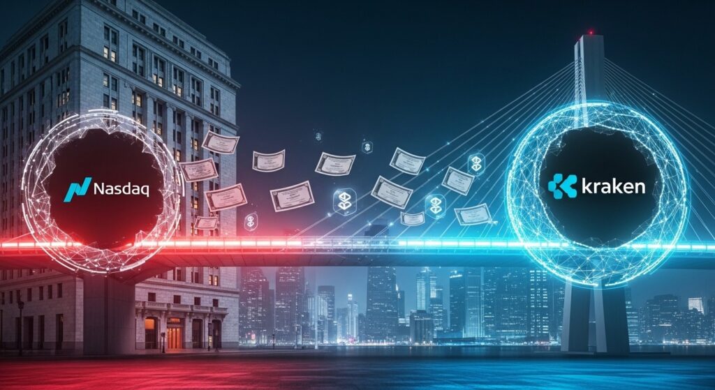 InfoCryptofr   Nasdaq et Kraken  Actions Tokenisées Révolution