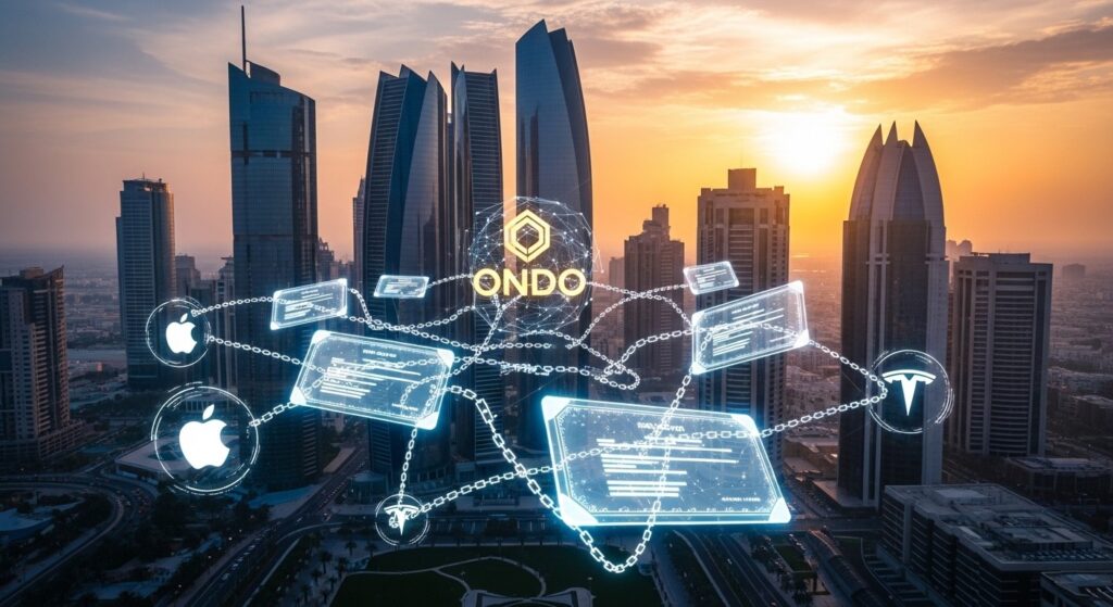 InfoCryptofr   Ondo Finance  Tokenisation Actions Approuvée à Abu Dhabi