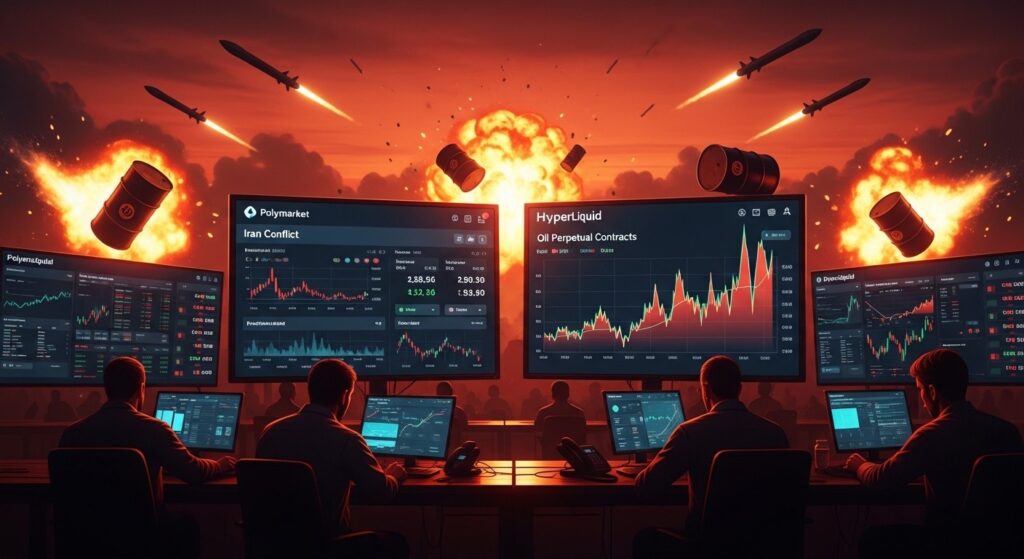 Polymarket et Hyperliquid : Baromètres du Choc Pétrolier Iranien - InfoCrypto.fr InfoCryptofr Polymarket et Hyperliquid Baromètres du Choc Pétrolier Iranien
