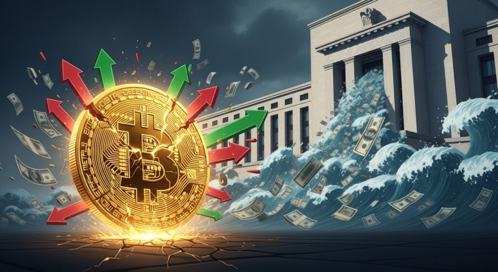 InfoCryptofr   Pourquoi le Bitcoin Réagit Fort aux Décisions FED