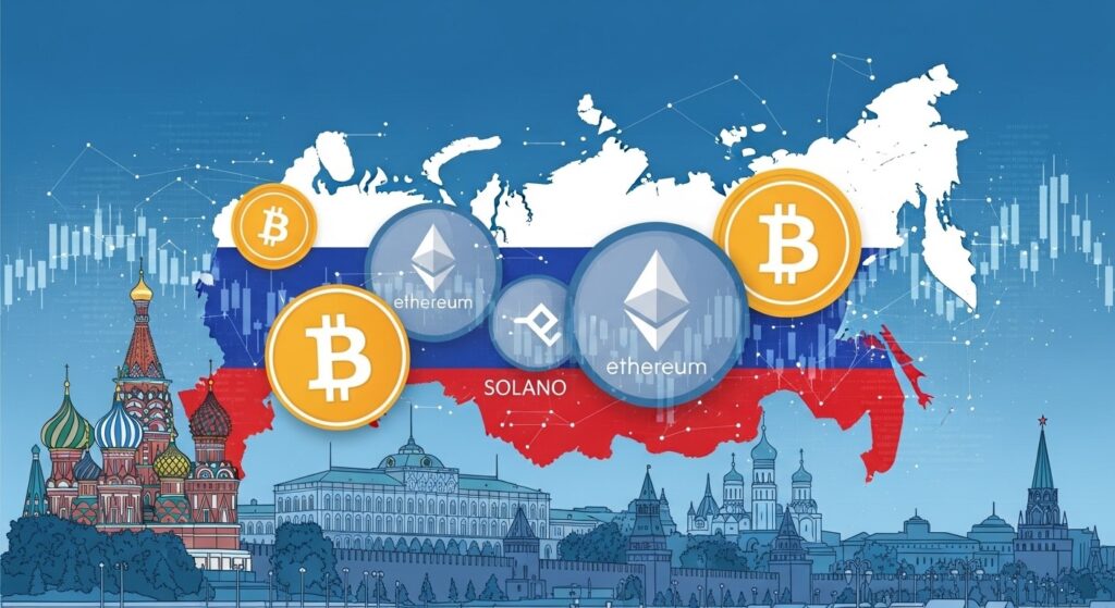 InfoCryptofr   Russie Ouvre Marché Cryptomonnaies  BTC ETH SOL Visés