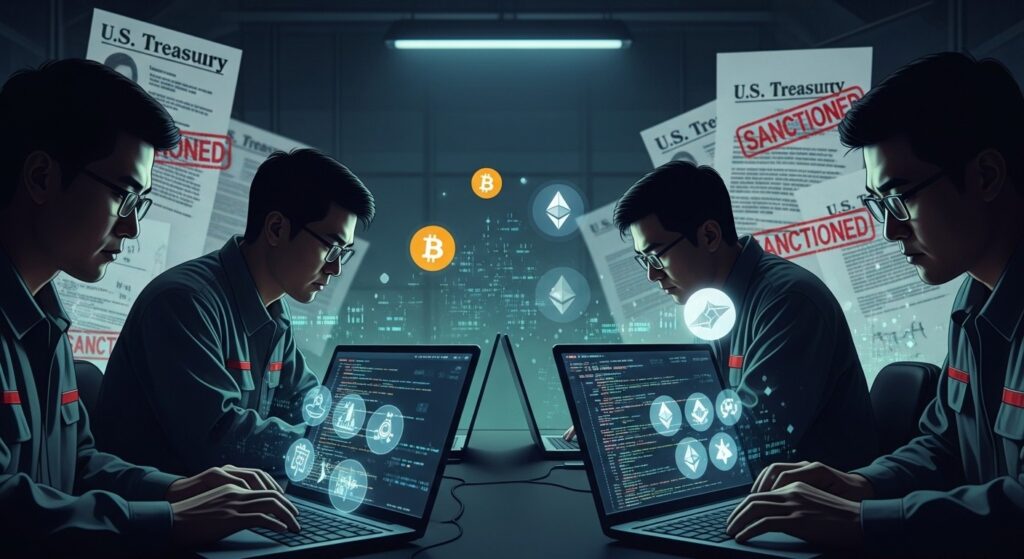 InfoCryptofr   Sanctions US contre réseau IT nord coréen et crypto