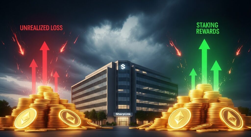 InfoCryptofr   SharpLink  Perte de 734 M$ mais record ETH staking