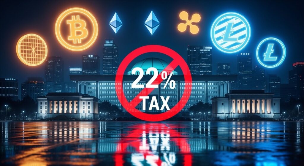 InfoCryptofr   Sud Corée  Projet dAnnulation de la Taxe Crypto 22