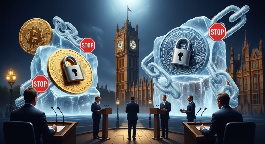 InfoCryptofr   UK Gèle les Dons Crypto en Politique