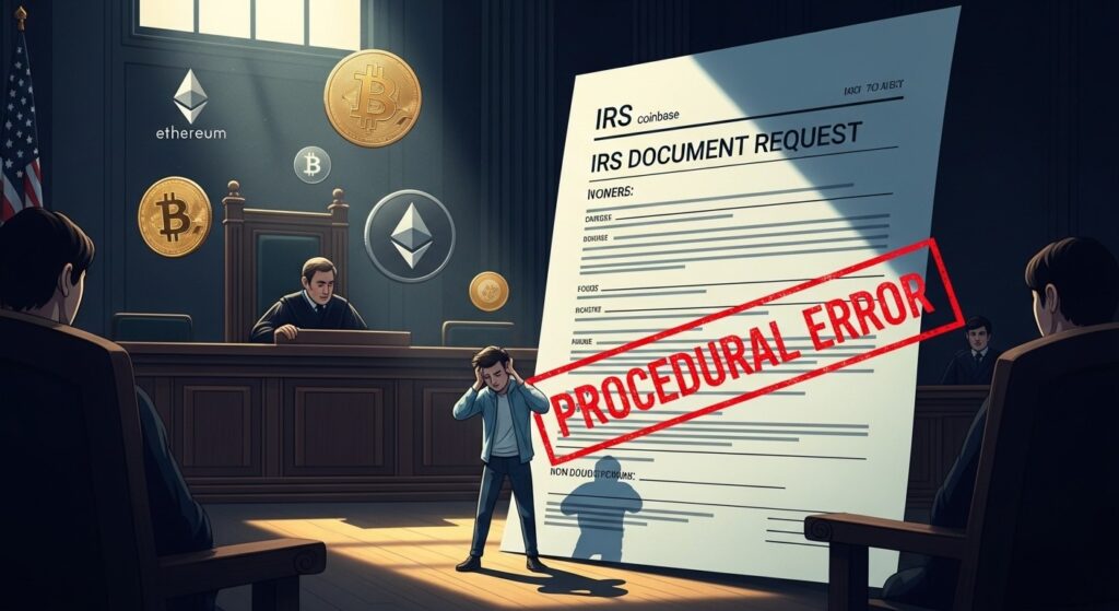 InfoCryptofr   Utilisateur Coinbase vs IRS  Demande Rejetée