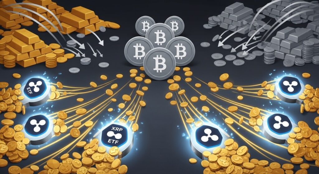 XRP ETFs Attirent 1,4 Milliard Malgré la Baisse des Prix - InfoCrypto.fr InfoCryptofr XRP ETFs Attirent 14 Milliard Malgré la Baisse des Prix