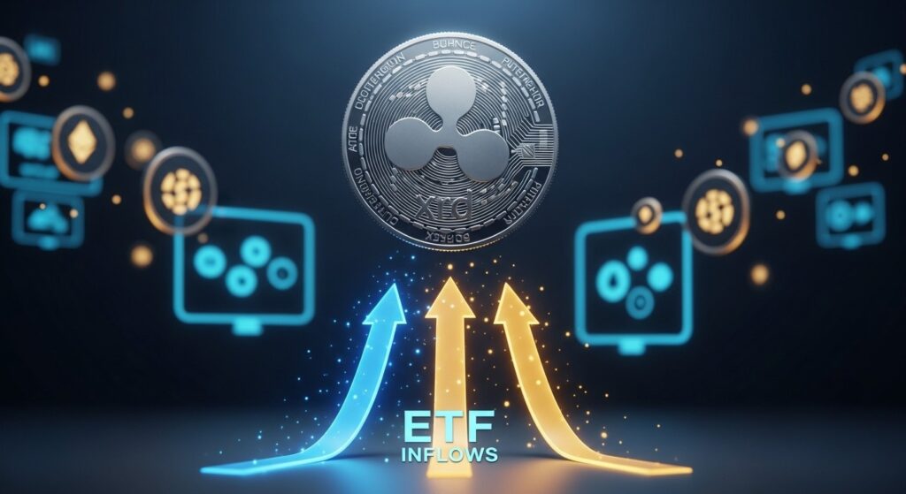 InfoCryptofr   XRP vise le rebond avec ETF et sorties records