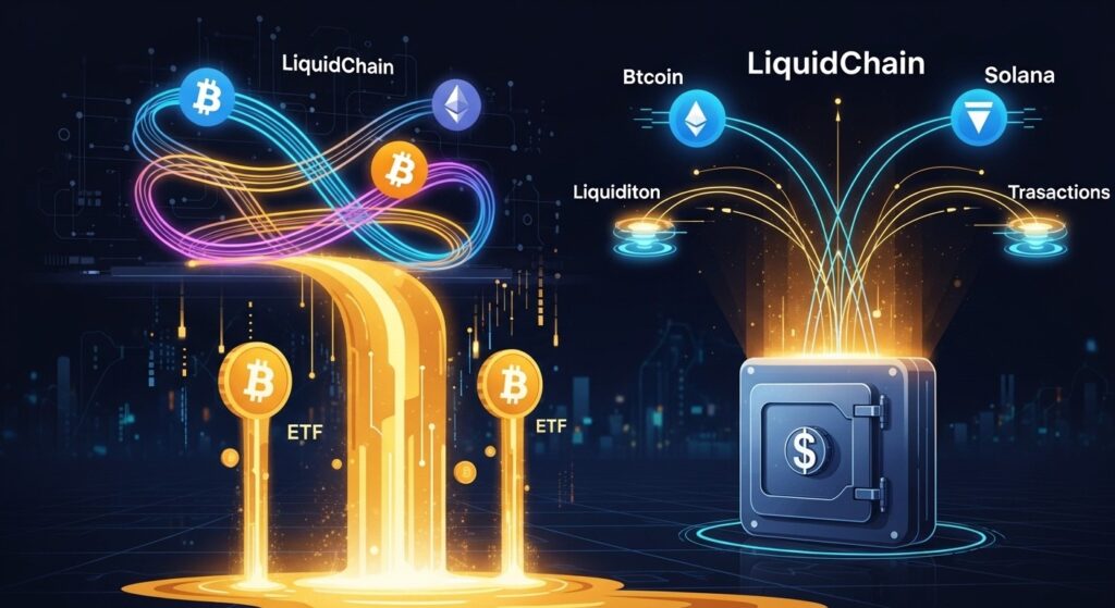 ETF Bitcoin Attirent 471 Millions Dollars, LiquidChain Gagne Visibilité