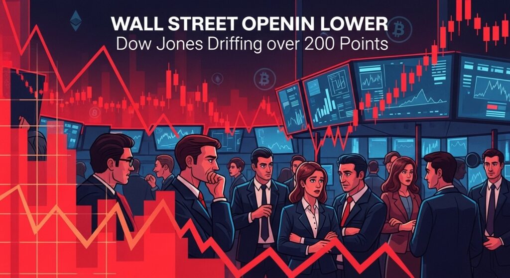 Wall Street Ouvre en Baisse : Dow Perd Plus de 200 Points