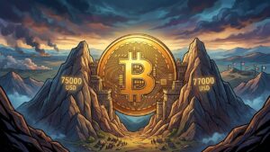Bitcoin et Guerre Iran : Bataille à 75 000-77 000 Dollars