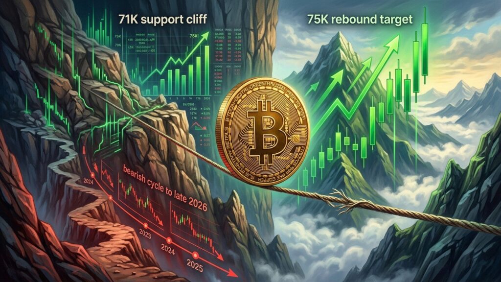 Bitcoin Rebond Vers 75K ? Analystes Divisés sur 71K