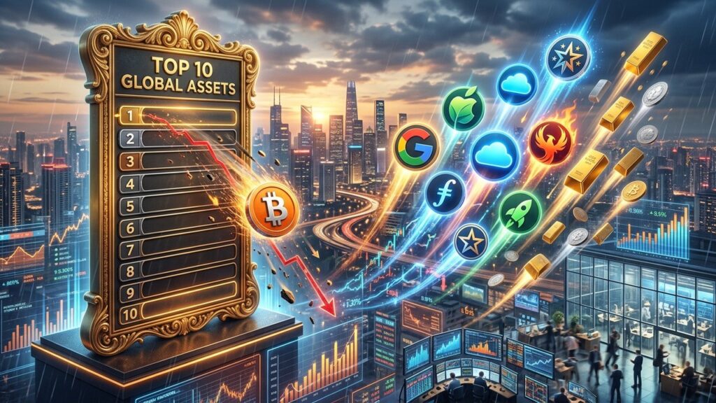 Bitcoin Sort du Top 10 Mondial Face aux Géants Tech