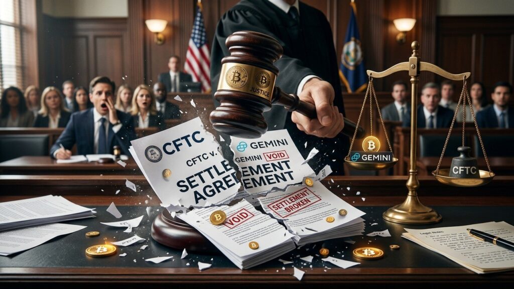 CFTC Veut Annuler Accord 5M$ Avec Gemini