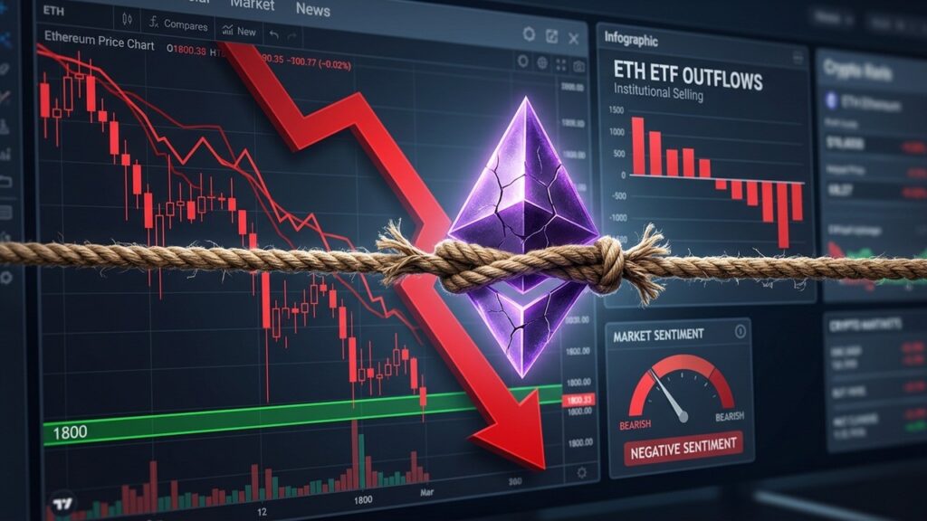 Ethereum Vers 1800 Dollars : Pressions et Risques Accrues