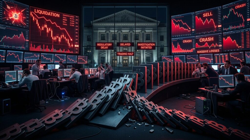 Liquidations Bitcoin à 320M Après Délai Surprise de la SEC