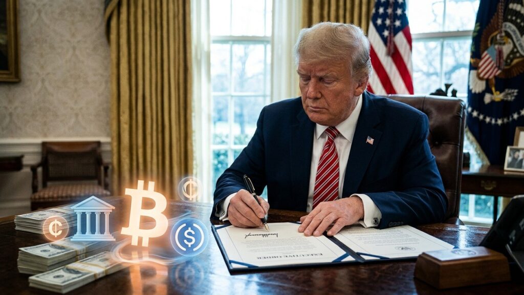 Trump Signe Décret Pour Faciliter Accès Crypto Aux Paiements US