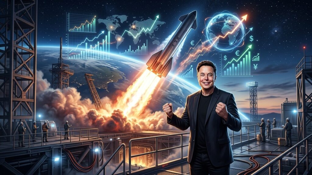 Elon Musk Trillionnaire :Drafting the crypto-focused blog article Fortune Explosive Après IPO SpaceX