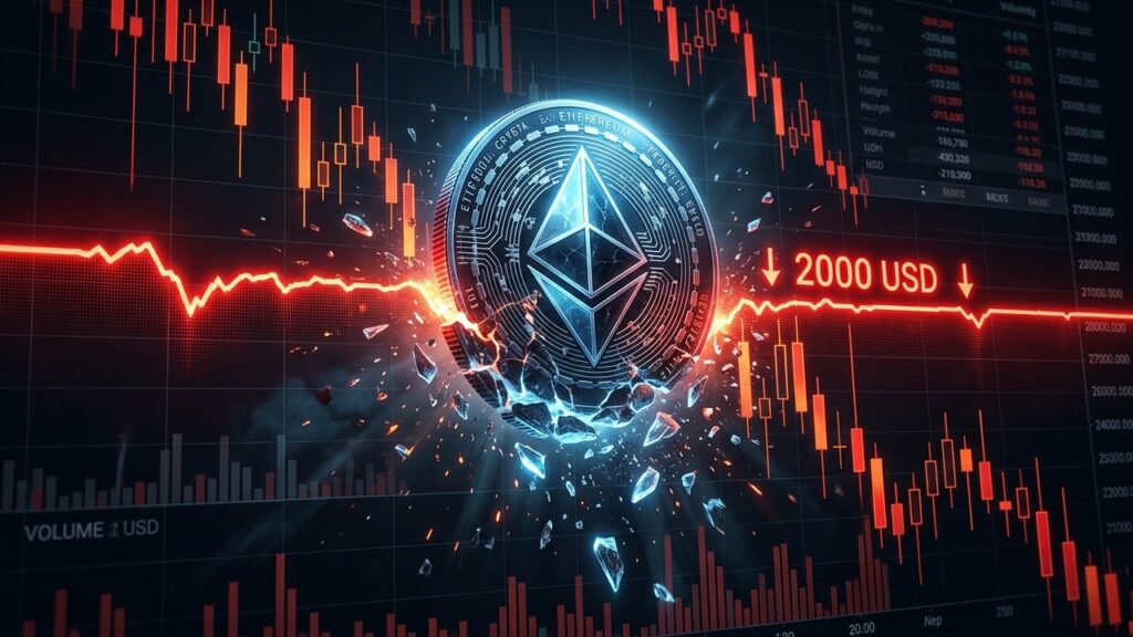 ETH Sous 2 000 $ : Scénario Bearish Confirmé sur Ethereum