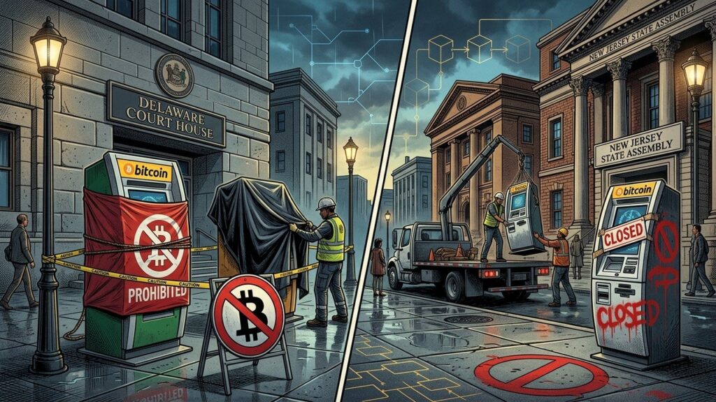 Interdiction Crypto ATM : Delaware et New Jersey Passent à l’Action