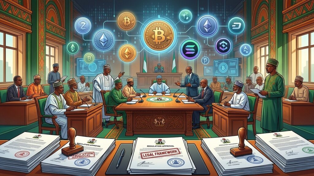 Nigeria Senate Avance Projet Réglementation Exchanges Crypto