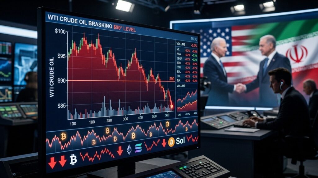 Pétrole Sous 90 Dollars : Trump Iran et Crypto
